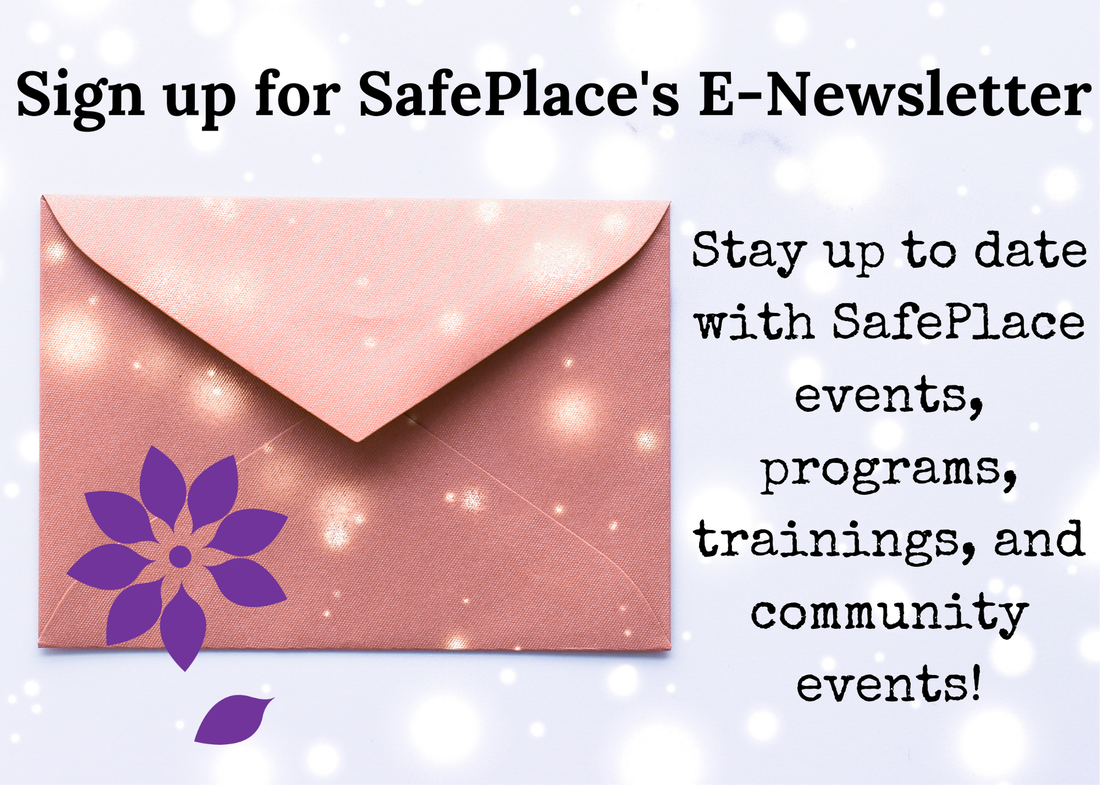 SafePlace logo on an envelope with an email icon, text reading 